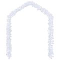 vidaXL Vianočné girlandy 4 ks, biele 270 cm, PVC
