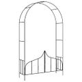 vidaXL Záhradná pergola s bránou čierna 138x40x238 cm železná