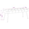 vidaXL Lavica s gombíkovým prešívaním Čierna 110 x 40 x 46 cm Zamat