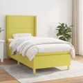 vidaXL Boxspring posteľ s matracom zelená 100x200 cm látka
