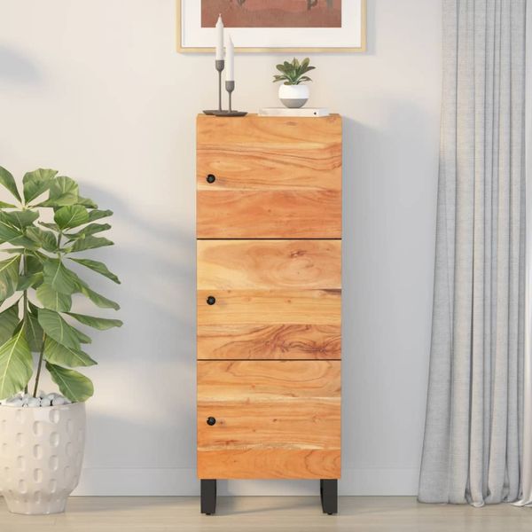 vidaXL Komoda s 3 dvierkami 40x33x110 cm masívna akácia a železo