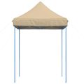 vidaXL Skladací pop-up párty stan béžový 200x200x306 cm
