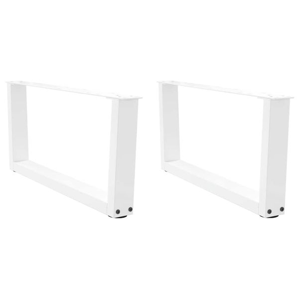 vidaXL Nohy konferenčného stolíka v tvare V, 2 ks, biele, 70 x (30-31,3) cm, oceľové