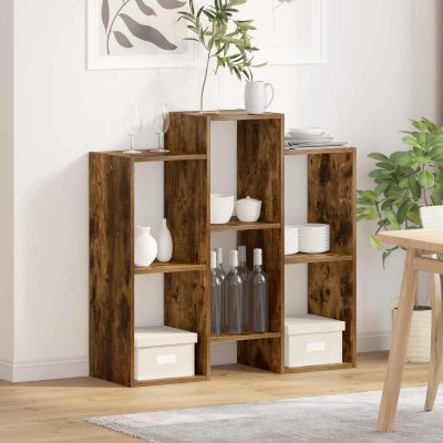 vidaXL Servírovacia skriňa Dymová dub 90 x 30 x 90 cm