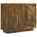vidaXL Komoda dymový dub 92x35x75 cm spracované drevo