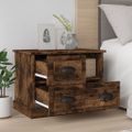vidaXL Nočný stolík dymový dub 60x39x45 cm
