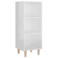 vidaXL Komoda lesklá biela 34,5x32,5x90 cm spracované drevo