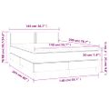 vidaXL Posteľný rám boxsping s matracom tmavozelený 140x200 cm zamat