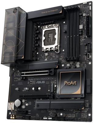 ASUS ProArt B760-CREATOR D4/LGA 1700/ATX Základná doska, Intel B760, LGA1700, 4x DDR4 DIMM (max. 128GB), 3x M.2, HDMI, DisplayPort, USB typ C, ATX