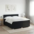 vidaXL Posteľ boxspring s matracom Čierna 140 x 200 cm Látka