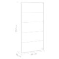 vidaXL Vešiak na uteráky biely 60x10x116 cm oceľový
