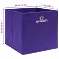 vidaXL Úložné boxy 4 ks, fialové 32x32x32 cm, látka