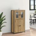 vidaXL Highboard Remeselný dub 62 x 32 x 106,5 cm Kompozitné drevo