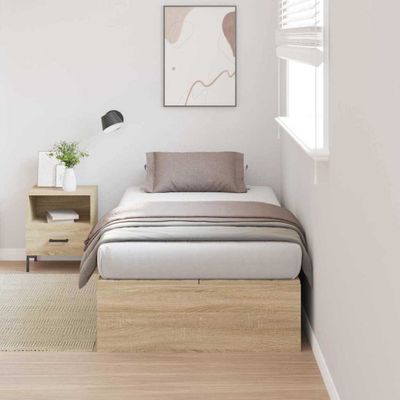 vidaXL Rám postele s úložným prostorem Sonoma dub 100 x 200 cm