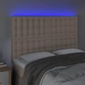 VidaXL Čelo postele kapučínové 144x5x118/128 cm umelá koža