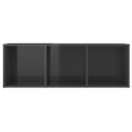 vidaXL TV skrinky 2 ks, lesklé sivé 107x35x37 cm, kompozitné drevo