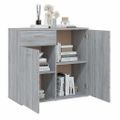 vidaXL Komoda sivá sonoma 80x36x75 cm spracované drevo