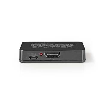 Nedis VSPL34002BK-  HDMI Rozbočovač | 2 Porty port(s) | Vstup HDMI  | 2x výstup HDMI  | 4K@30Hz | 2.25 Gbps | Čierna