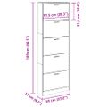 vidaXL Botník dymový dub 59x17x169 cm spracované drevo