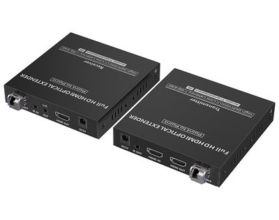 XtendLan HDMI přenos po optice, jedno vlákno, do 40km, SC konektor, 1080p, s IR přenosem ovládání, pár Extender, HDMI 1.3, single-mode LC, vysílac+prijímac, až Full HD, do 40km, s IR prenosem ovládání, LPCM 2.0, HDMI loopout, IR pas