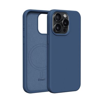 Puzdro Etteri Silicone Mag pre iPhone 12 / 12 Pro 6,1" tmavomodré