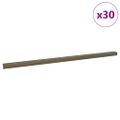 vidaXL Schodové hrany 30 ks Hnedá 67 x 3.5 x 3 cm Hliník