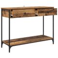 vidaXL Konzolový stôl Staré drevo 100 x 34,5 x 75 cm Kompozitné drevo
