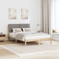 vidaXL Rám postele Hnedá a taupe 160 x 200 cm Borovicový masív