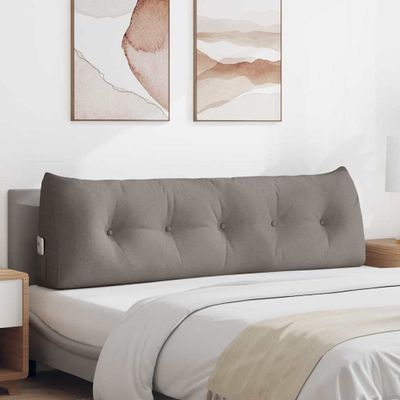 vidaXL Poduška na chrbát Sivohnedá 160 x 24 x 50 cm látka