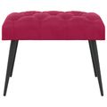 vidaXL Lavica s gombíkovým prešívaním Víno červené 60 x 40 x 45 cm