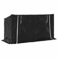 vidaXL Regál na krbové drevo s pláštenkou 200,5x80,5x110,5 cm