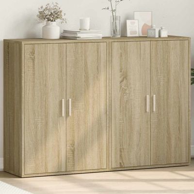 vidaXL Komody 2 ks dub sonoma 60x31x84 cm kompozitné drevo