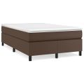 vidaXL Posteľný rám s boxspringom hnedý 120x200 cm umelá koža