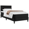 vidaXL Posteľ s pružinovým rámom Čierna 90 x 190 cm Umelá koža