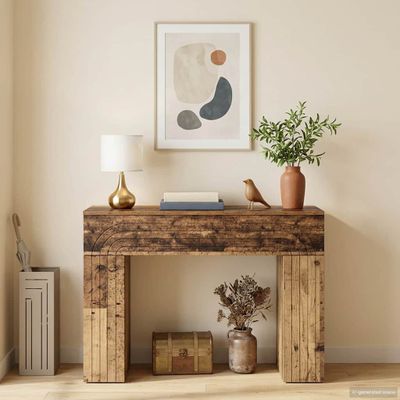 vidaXL Konferenčný stolík Staré drevo 102 x 35 x 75 cm