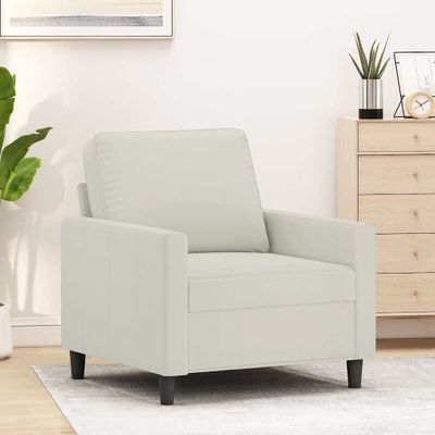 vidaXL Kreslo krémové 60 cm zamat