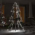 vidaXL Vianočný stromček, kužeľ, 160 LED, dovnútra aj von 78x120 cm