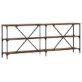 vidaXL Konzolový stôl Staré drevo 200 x 30 x 75 cm Kompozitné drevo