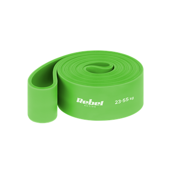 Latexová posilovací guma REBEL RBA-3000-5 Power Band PL-5 23-55 kg Zelená