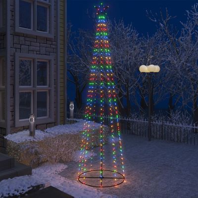 vidaXL Vianočný stromček, kužeľ, 400 LED, farebné svetlo 100x360cm