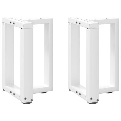 vidaXL Nohy konferenčného stolíka v tvare T, 2 ks, biele, 38x25x(42-43) cm, oceľové