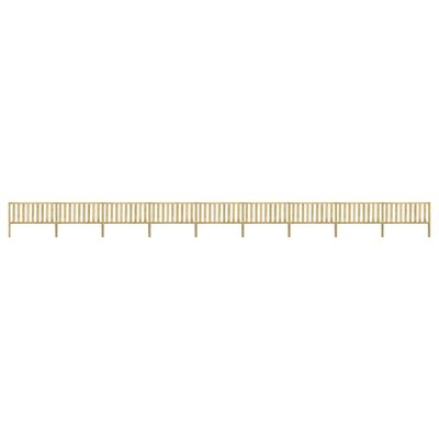 vidaXL Záhradný plot, impregnovaná borovica 15,9x1,3 m