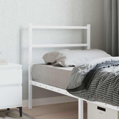 vidaXL Kovové náhradné čelo postele biele 80 cm
