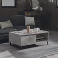 vidaXL Konferenčný stolík, betónovo sivý 90x60x35 cm, kompozitné drevo
