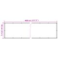 vidaXL Balkónová zástena, krémová 400x90 cm, PVC