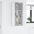 vidaXL Nástenný sklenený kabinet LUCCA Sivá sonoma 40 x 31 x 100 cm