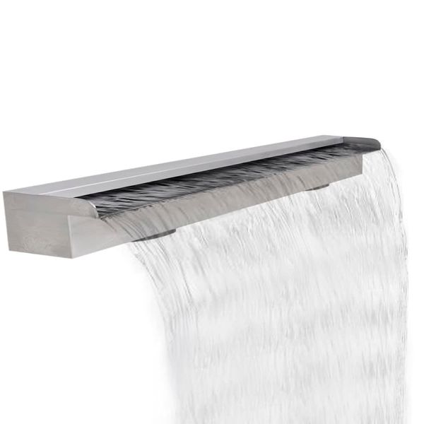 Obdĺžniková bazénová fontána/vodopád, nehrdzavejúca oceľ 120 cm