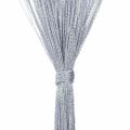 vidaXL Šnúrkový záves, 2 ks, 100x250 cm, svetlosivý