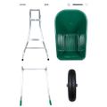 vidaXL Wheelbarrow Green 90 L 150 kg Pozinkovaná oceľ a plast