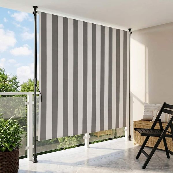 vidaXL Vonkajšia roleta Antracitová a biela 120 x 270 cm